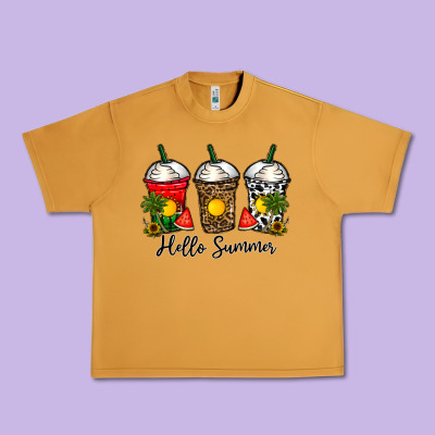 Hello Summer Urban Heavy Tee Designed By Cowhidedigitalart