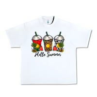 White hello summer Urban Heavy Tee - CowhideDigitalArt