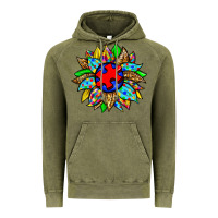 Vintage Olive autism sunflower Vintage Hoodie - Zillion Design Studio