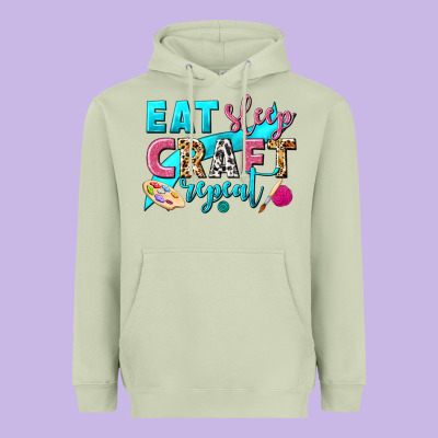 Eat Sleep Craft Repeat Heavyweight Hoodie Designed By Nancycooperartshop
