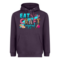Plum eat sleep craft repeat Heavyweight Hoodie - NancyCooperArtShop