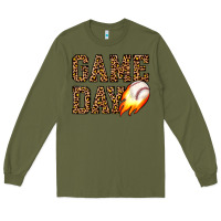 Army Green game day baseball Long Sleeve Tee - JahusDesignShop