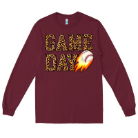 Burgundy game day baseball Long Sleeve Tee - JahusDesignShop
