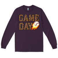 Plum game day baseball Long Sleeve Tee - JahusDesignShop