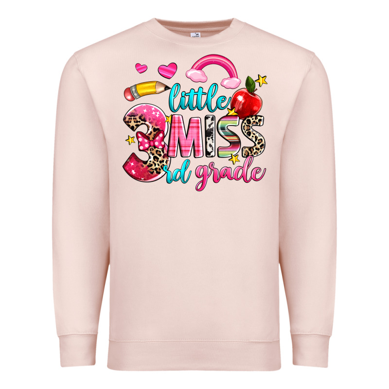 Little Miss Third Grade Premium Sweatshirt by NancyCooperArtShop | Teevron