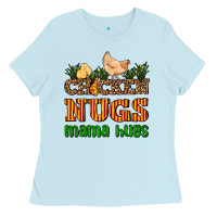 Baby Blue chicken nugs mama hugs Ladies Tee - AdoDesignShop