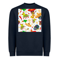 Navy mexico seamless pattern Heavyweight Sweatshirt - FaDigitalArtStudio