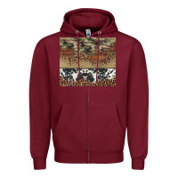 Burgundy cowhide leopard camouflage Zipper Hoodie - Jasminsmagicworld