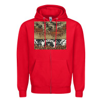 Red cowhide leopard camouflage Zipper Hoodie - Jasminsmagicworld