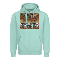 Seafoam cowhide leopard camouflage Zipper Hoodie - Jasminsmagicworld