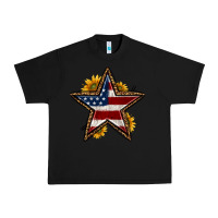 Black western 4th of july star Urban Heavy Tee - HRA Design Shop