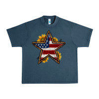 Midnight Navy western 4th of july star Urban Heavy Tee - HRA Design Shop