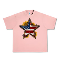 Salmon western 4th of july star Urban Heavy Tee - HRA Design Shop