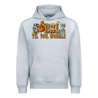 Heather Grey Gobble Til You Wobble with Turkey Urban Hoodie - texasbilliewilder