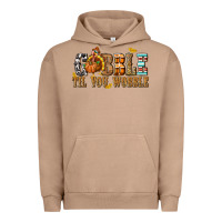 Pigment Burro Gobble Til You Wobble with Turkey Urban Hoodie - texasbilliewilder