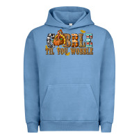 Pigment Pebble Blue Gobble Til You Wobble with Turkey Urban Hoodie - texasbilliewilder