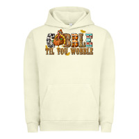 Pigment Pistachio Gobble Til You Wobble with Turkey Urban Hoodie - texasbilliewilder