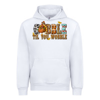 White Gobble Til You Wobble with Turkey Urban Hoodie - texasbilliewilder