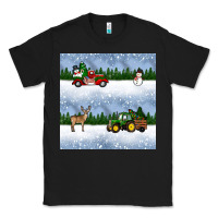 Black christmas snow truck seamless pattern Classic Tee - BundleAndBundleShop