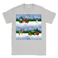 Moon Dust christmas snow truck seamless pattern Classic Tee - BundleAndBundleShop