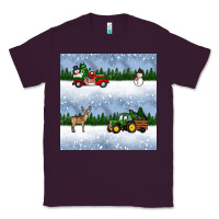Plum christmas snow truck seamless pattern Classic Tee - BundleAndBundleShop