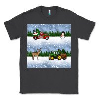 Smoke christmas snow truck seamless pattern Classic Tee - BundleAndBundleShop