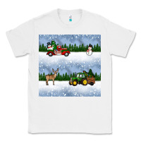 White christmas snow truck seamless pattern Classic Tee - BundleAndBundleShop