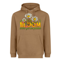 Toasted Coconut bloom where you are planted Heavyweight Hoodie - NancyCooperArtShop