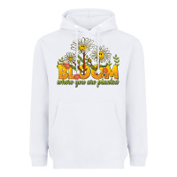 White bloom where you are planted Heavyweight Hoodie - NancyCooperArtShop