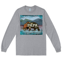 Heather Grey papa bear tumbler Long Sleeve Tee - Artiststas