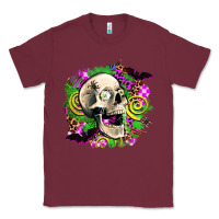 Burgundy halloween skull Classic Tee - AdoDesignShop