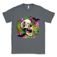 Charcoal Heather halloween skull Classic Tee - AdoDesignShop