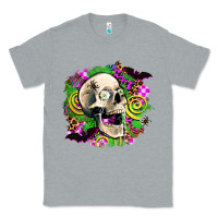 Heather Grey halloween skull Classic Tee - AdoDesignShop