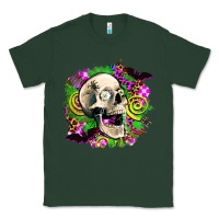 Sports Green halloween skull Classic Tee - AdoDesignShop