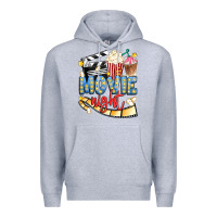Heather Grey movie night Premium Hoodie - Artiststas
