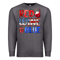 Charcoal Heather red wine and blue Premium Sweatshirt - MaliasSmallBusiness