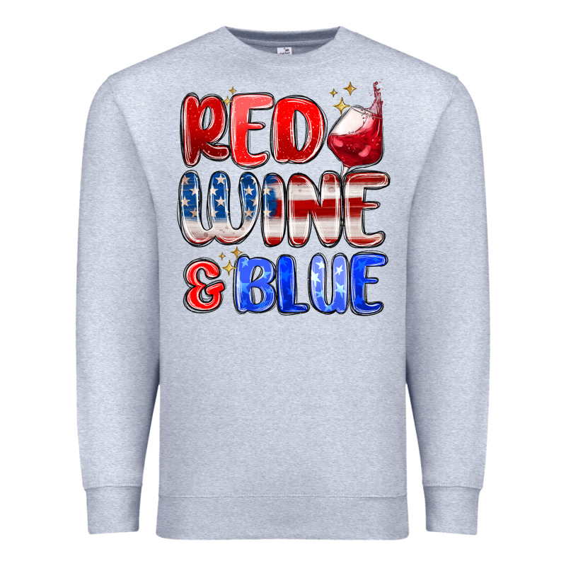 Red Wine And Blue Premium Sweatshirt by MaliasSmallBusiness | Teevron