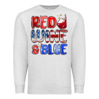 Oatmeal Heather red wine and blue Premium Sweatshirt - MaliasSmallBusiness