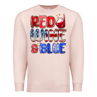 Pale Pink red wine and blue Premium Sweatshirt - MaliasSmallBusiness