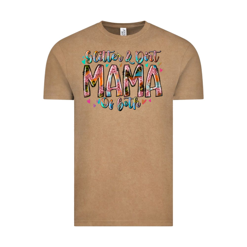 Glitter And Dirt Mama Of Both Vintage Tee by RacoonDesign | Teevron