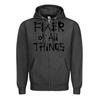 Charcoal Heather Fixer Of All Things Zipper Hoodie - LillyAllenDesigns