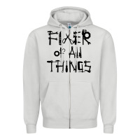 Dove Grey Fixer Of All Things Zipper Hoodie - LillyAllenDesigns