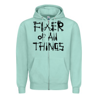 Seafoam Fixer Of All Things Zipper Hoodie - LillyAllenDesigns
