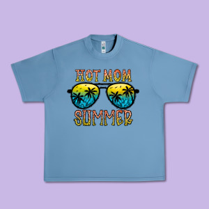 Hot Mom Summer Urban Heavy Tee Designed By Cowhidedigitalart
