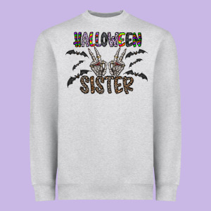 Halloween Sister Heavyweight Sweatshirt Designed By Cowhidedigitalart