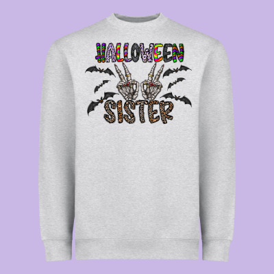Halloween Sister Heavyweight Sweatshirt Designed By Cowhidedigitalart