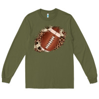 Army Green football cowhide leopard patch Long Sleeve Tee - JahusDesignShop