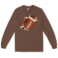 Chestnut football cowhide leopard patch Long Sleeve Tee - JahusDesignShop