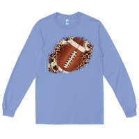 Colony Blue football cowhide leopard patch Long Sleeve Tee - JahusDesignShop