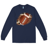 Navy football cowhide leopard patch Long Sleeve Tee - JahusDesignShop